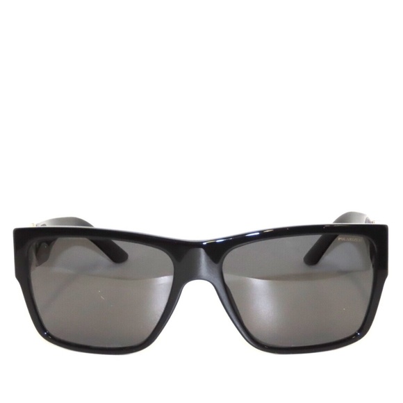 Versace 4296 GB1/81 59 3P Black Polarized Gold Sunglasses Greek Key - Picture 2 of 6